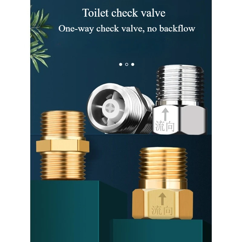 One-way check valve toilet water pipe toilet anti-reflux backwater 4-point check valve water heater water meter check valve