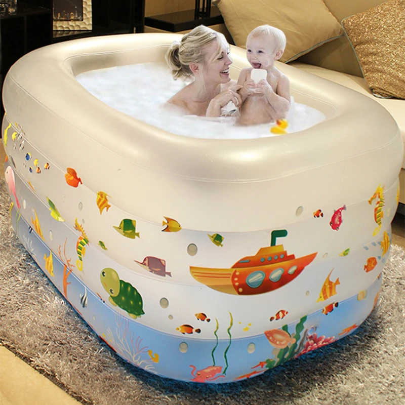 Baby Swimming Pool Baby Home Indoor Bath Bucket Thickened Newborn Child Kid Inflatable Folding Paddling Pool