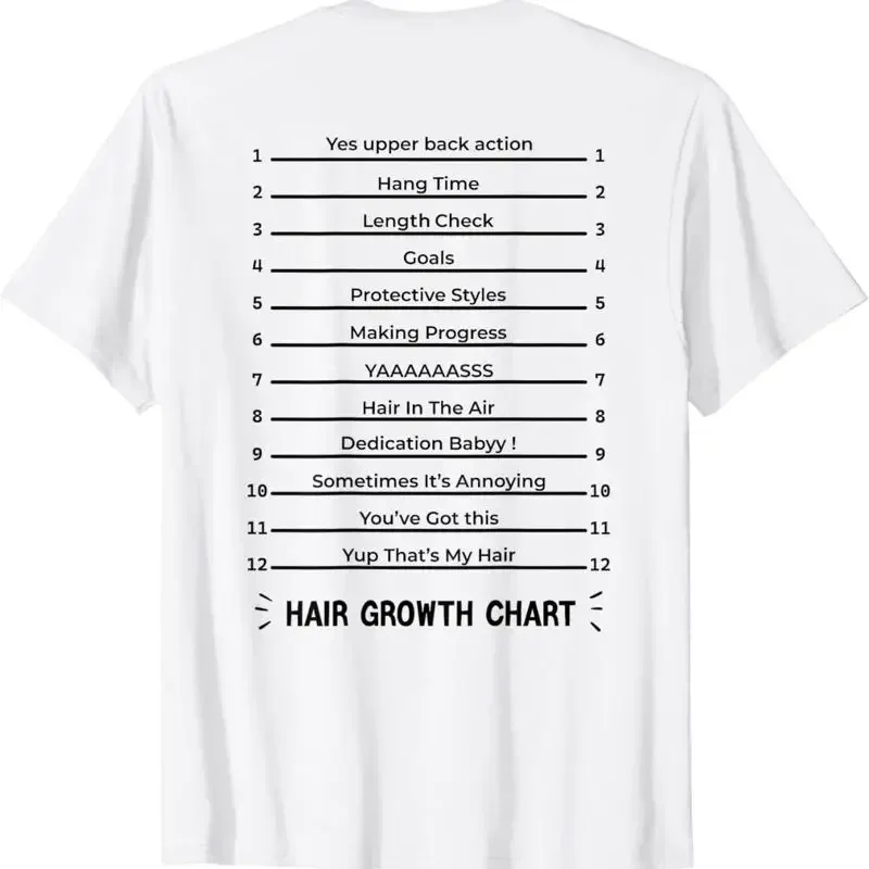 Hair Growth Chart Length Check For Your Stylish Long T Shirt