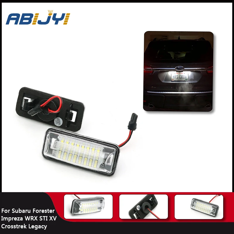 

3528SMD Led License Number Plate Light Bulb For Subaru Forester Impreza WRX STI XV Crosstrek Legacy GT-86 FT-86 FR-S 6000K 12V