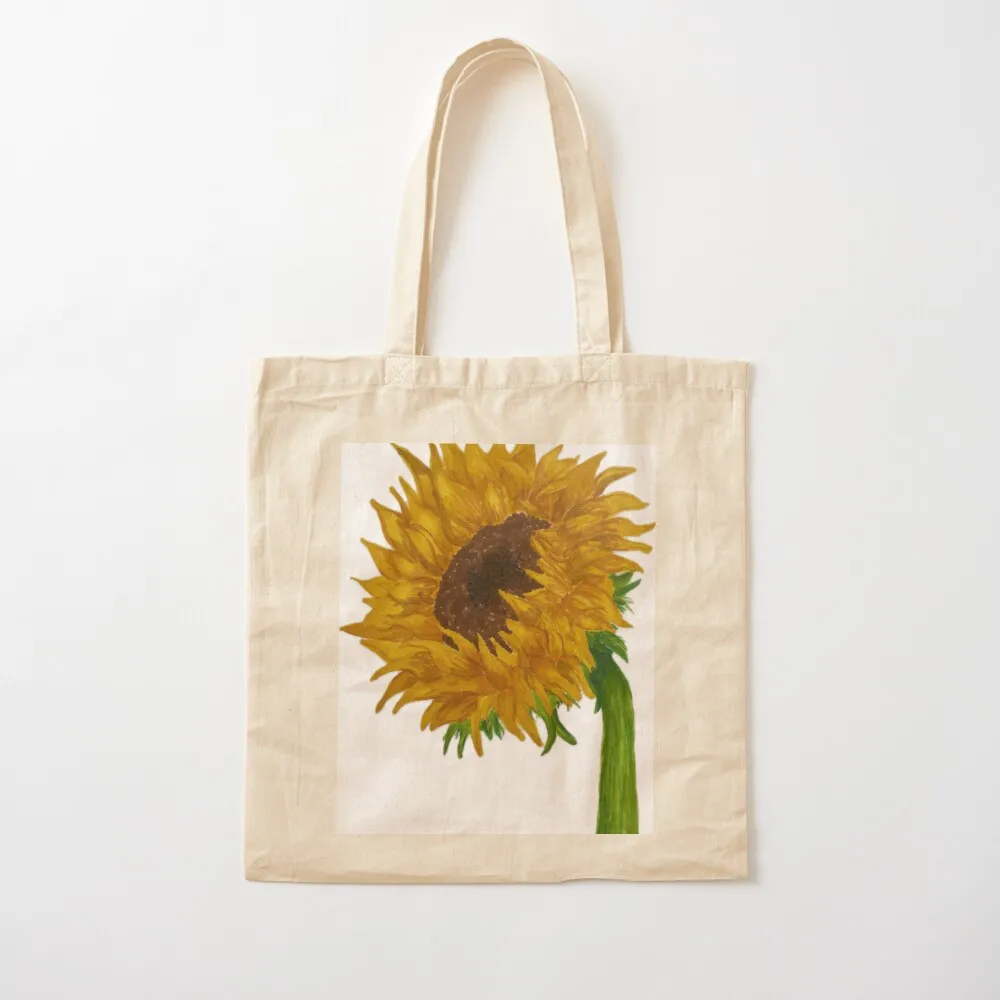 

Single Sunflower Tote Bag shopping trolley bag Women's shopper Lady bag Cloth Canvas Tote