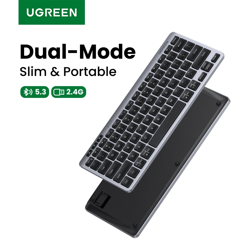 

UGREEN Wireless Keyboard Bluetooth 5.3 & 2.4G Wireless 78 Key Keyboard
