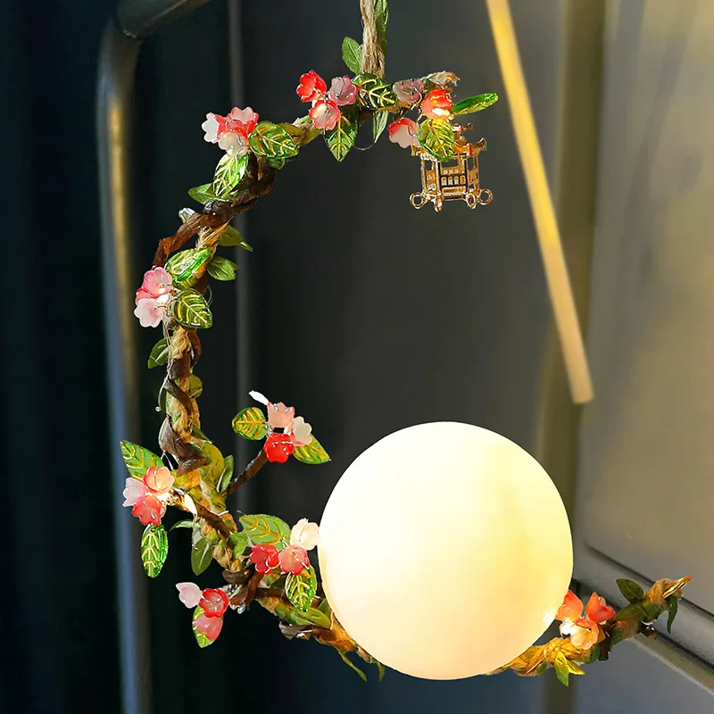 Mid-Autumn Festival Lantern 2024 New Children's Portable Flower Lamp Handmade DIY Palace Lamp Antique Scene Arrangement Gifts