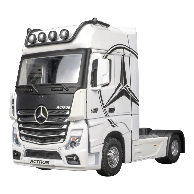 1:36 Mercedes-Benz ACIROS truck High Simulation Diecast Metal Alloy Model car Sound Pull Back Collection Kids Toy Gifts