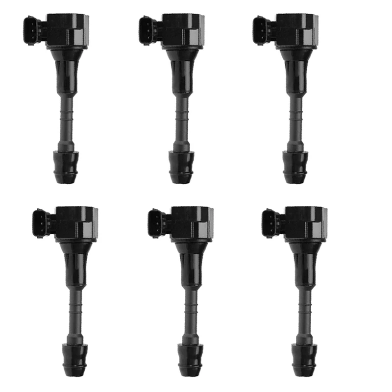 6Pcs ABS Ignition Coils For NISSAN Altima Maxima Pathfinder Xterra Quest 3.5L 4.0L 22448-8J115 C1406 5C1403 UF349