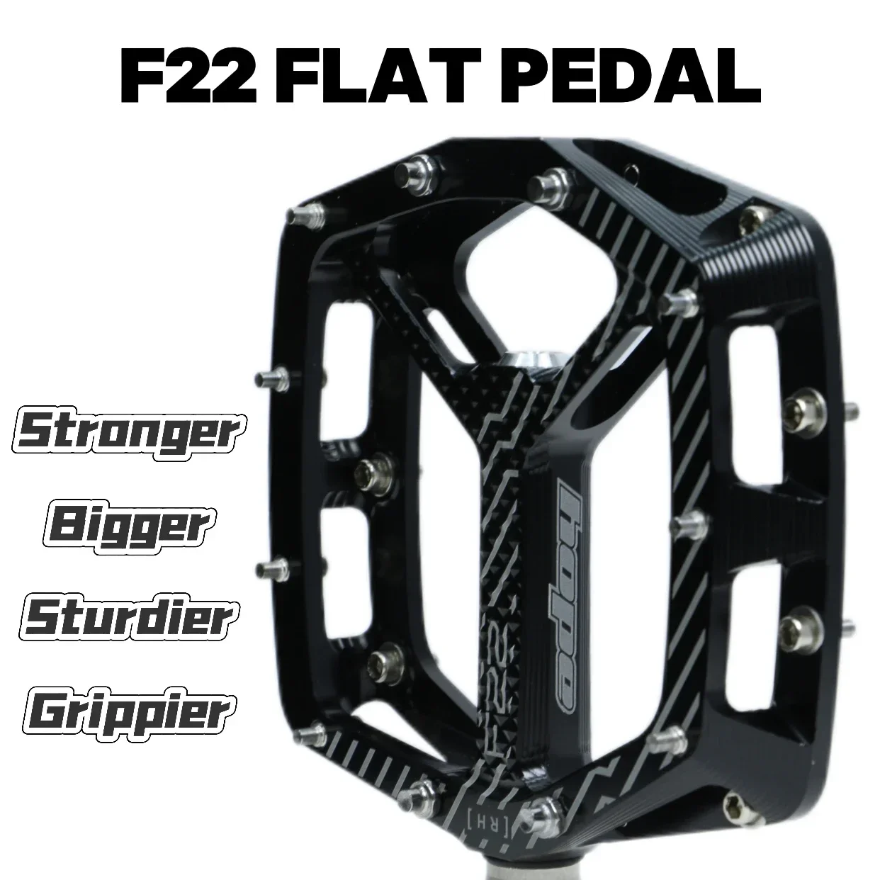 HOPE MTB F22 Bicycle pedals Mountain bike pedals, CNC flat pedals, speed reduction, Enduro AM climbing pedals