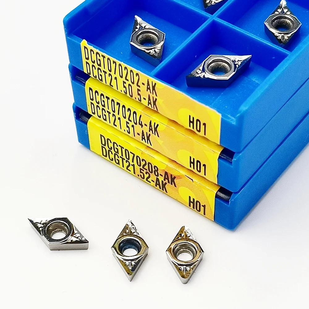 DCGT070202-AK HO1 utensili da taglio in alluminio utensili da taglio CNC rame e alluminio TDCGT070208 DCGT070204 DCGT 070202 070204