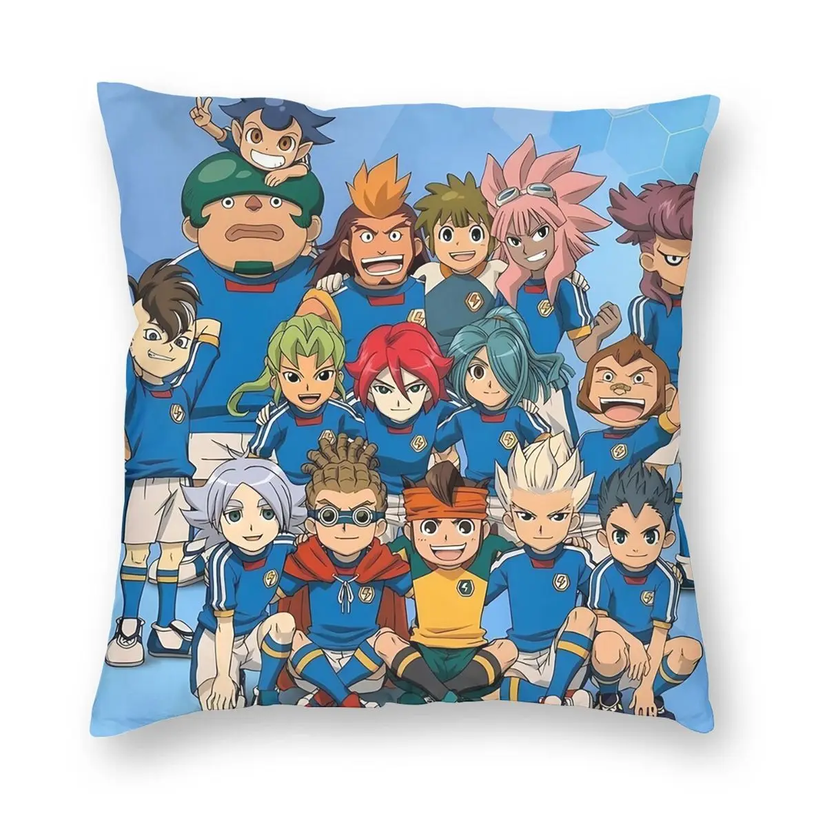 Axel Blaze Firestorm Inazuma Eleven Anime Square Pillowcase Pillow Cover Cushion Decor Comfort Throw Pillow for Home Sofa