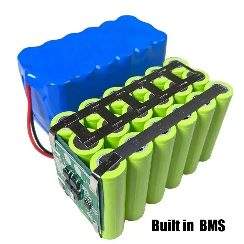 12V 100Ah 18650 3S10P Rechargeable Lithium Battery Pack Built-in Smart BMS 12.6V for Solar, LED Light, RC Model, Power Supply