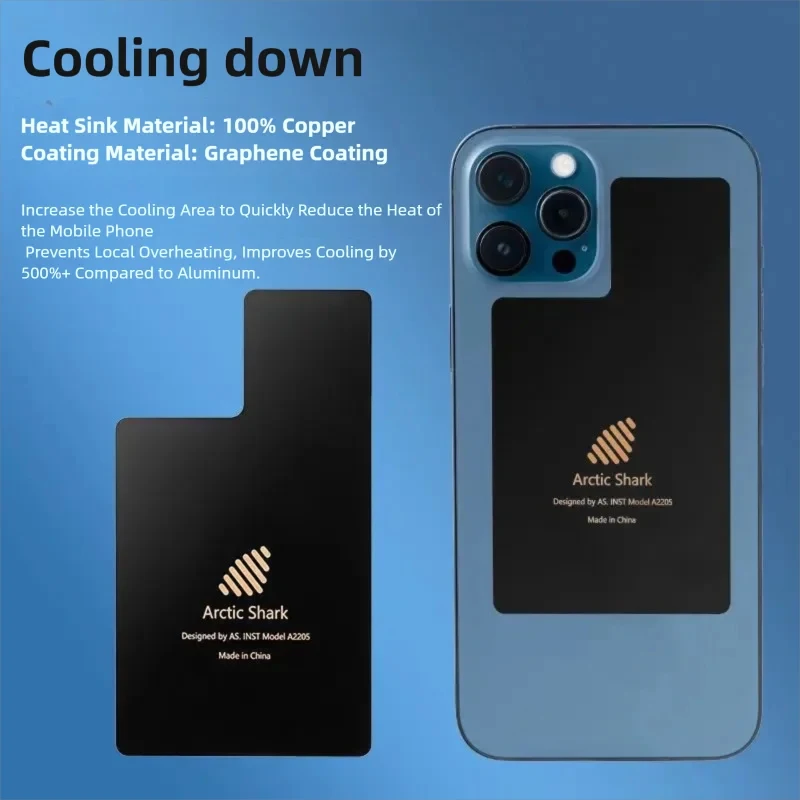 Pure Copper Phone Heat Sink Graphene Coating Even Heat Dissipation Plate Magnetic Attachment Adhesive Backing For Phones IPads
