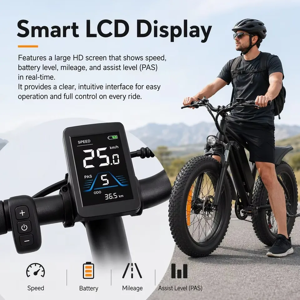 750W(Peak 1000W) Fat Tire Electric Bike 48V 15Ah Removable Battery 20" All‑Terrain E‑Bike Dual Suspension Mountain Ebike for Adults image 2