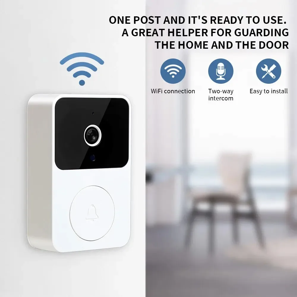 WIFI Video Doorbell Camera Wireless IR Night Vision Smart Home Security HD Door Bell Two Way Intercom Voice Change For Home