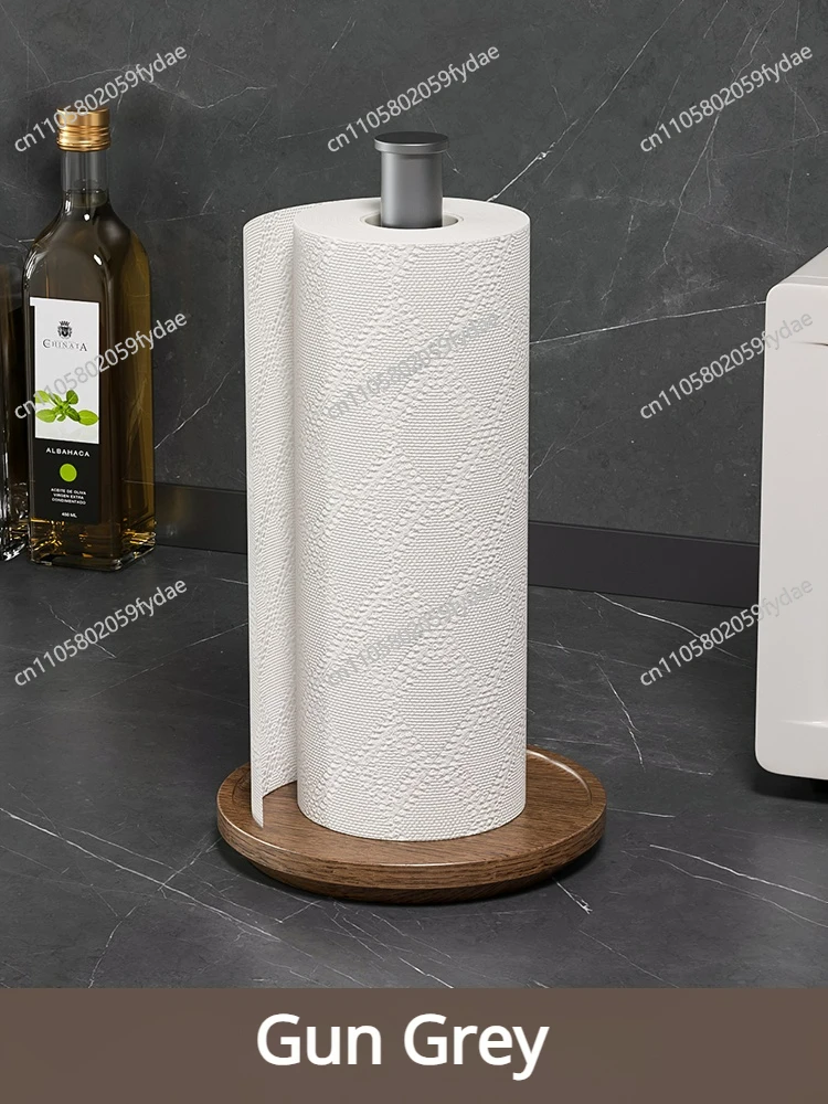 

Walnut Vertical stand Kitchen Wooden Roll Paper Holder Dispenser for Paper Towel Storage in Kitchens, Dining Areas, Bathrooms
