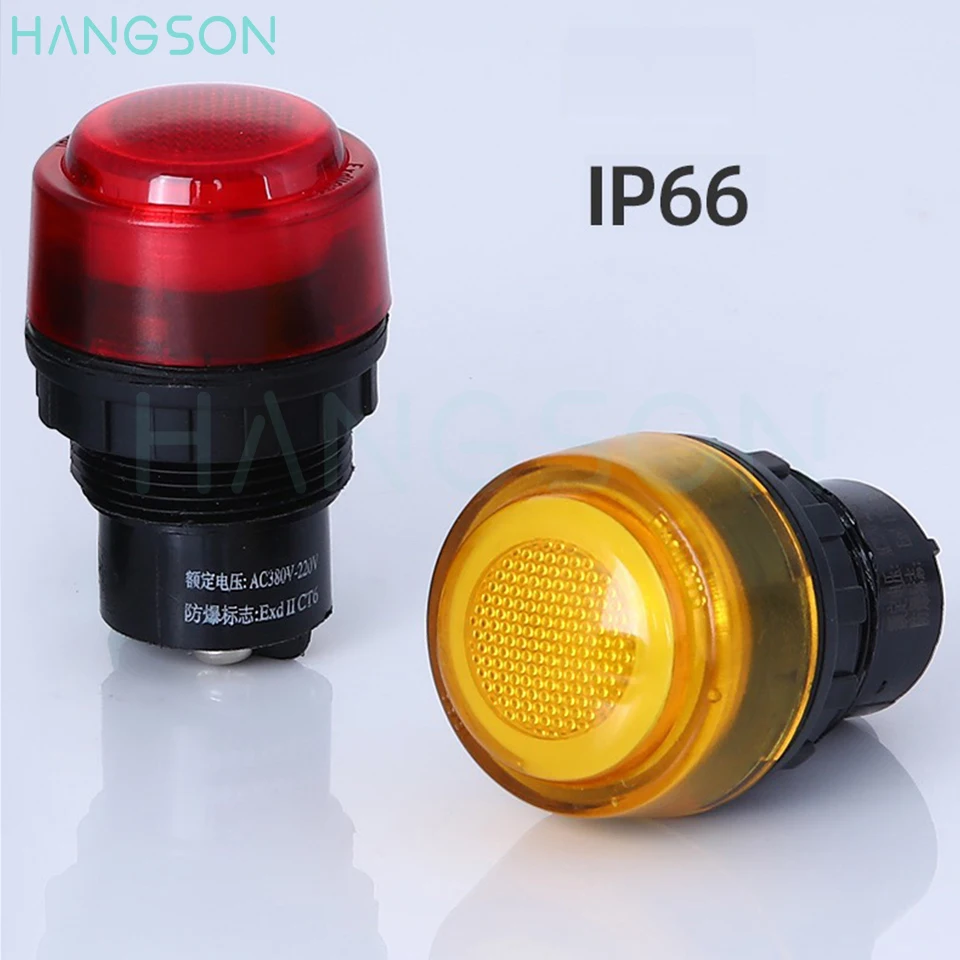 5PCS Explosion-proof Indicator Light LED Signal Lamp ACDC 36V 24V 220V 380V EX Pilot Lamp For Operation Distribution Box Control