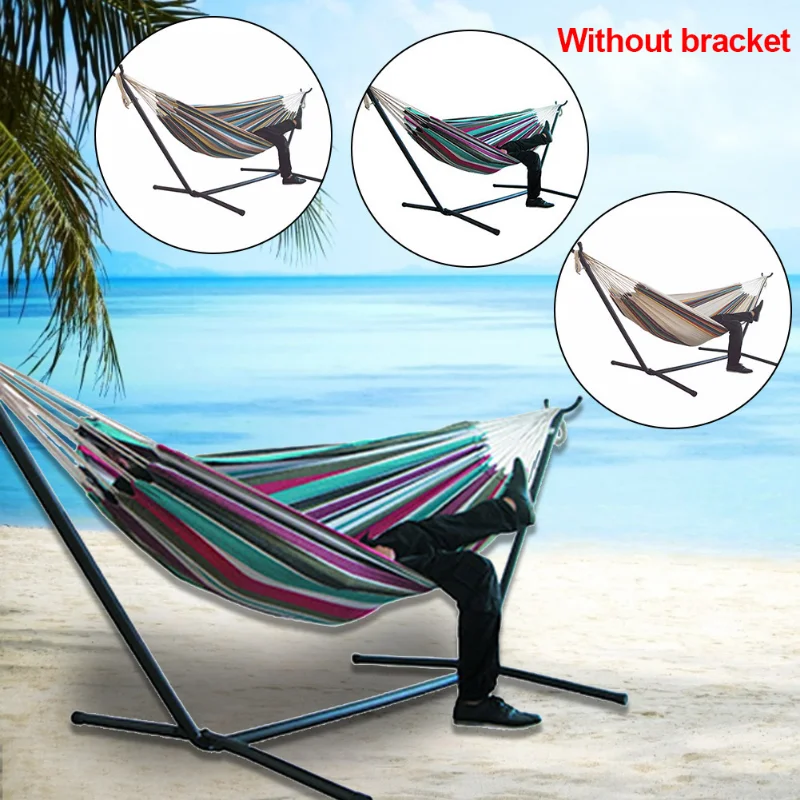 Portable Hammock Camping Thicken Swinging Chair Outdoor Hanging Bed Canvas Rocking Chair Not With Hammock Stand