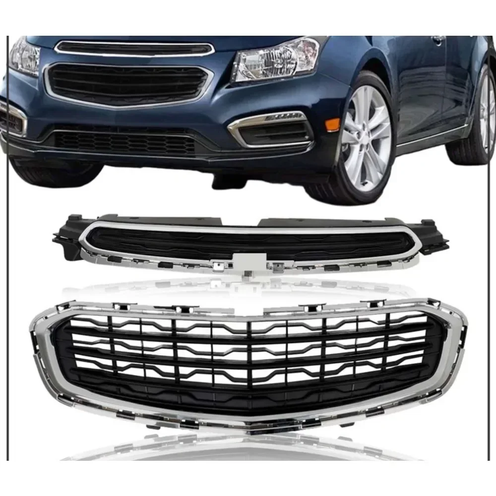 

For Chevy Cruze Limited 2015 2016 Front Upper+Lower Grille Chrome