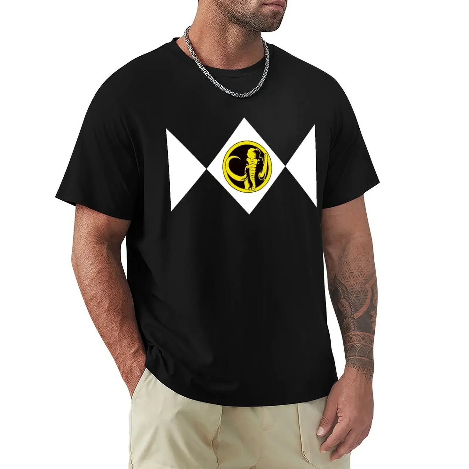 MMPR Black Ranger With Coin T-Shirt sports fans graphic shirts t shirts for men pack