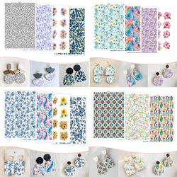 Retro Pattern Butterfly Leaf Theme Polymer Clay Transfer Paper Water Soluble Water-soluble Stickers DIY Earring Jewelry Pottery