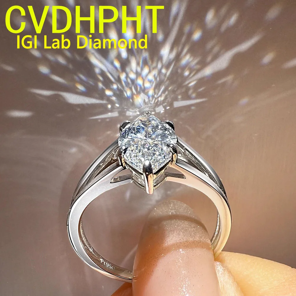 

Real Gold Oval Cut Lab Grown Diamond Engagement Ring 1- 5ct CVD diamond ring Lab Diamond Engagement Ring Halo Ring IGI