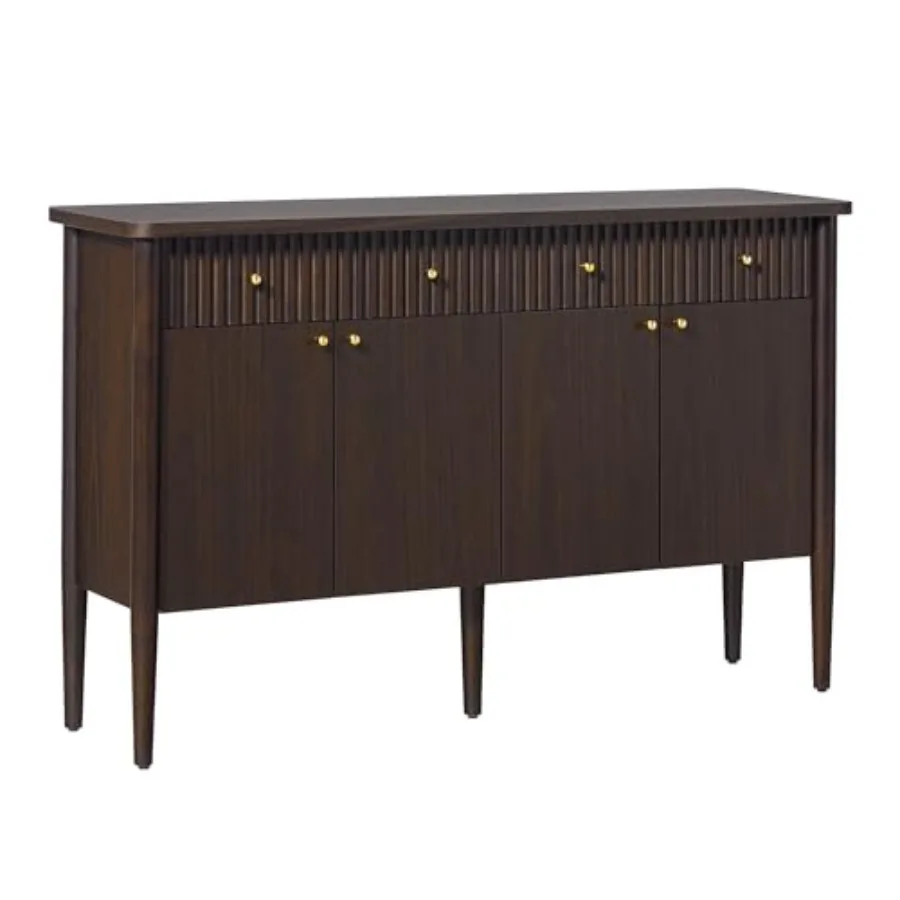 

Samantha Modern Fluted Wood Buffet Sideboard with Storage 58 Inch