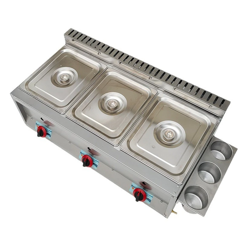 Gas fryer with material box French fries machine Chicken fryer Single and double cylinder fryer