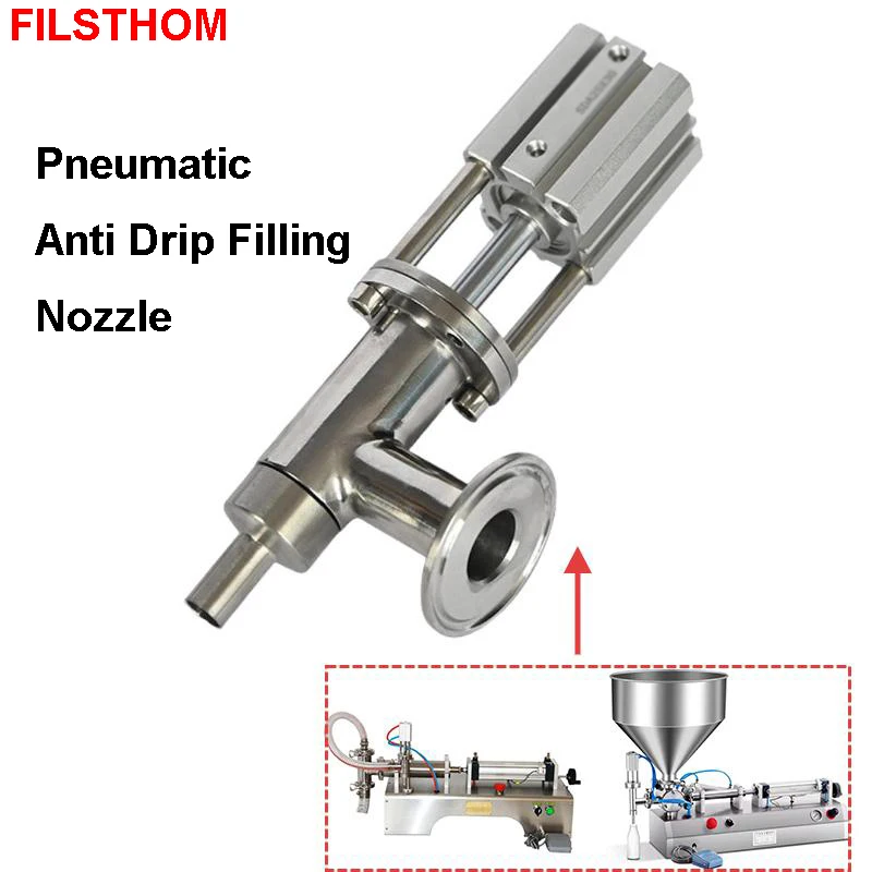 Pneumatic Filling Nozzle Liquid Paste Filling Valve 50.5mm Chuck Interface