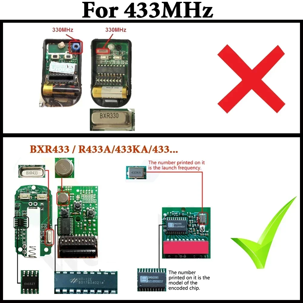 Wireless RF 433MHz Auto Copy Remote Control Electric Garage Door Opener Controller Duplicator Clone Cloning Code Transmitter fan