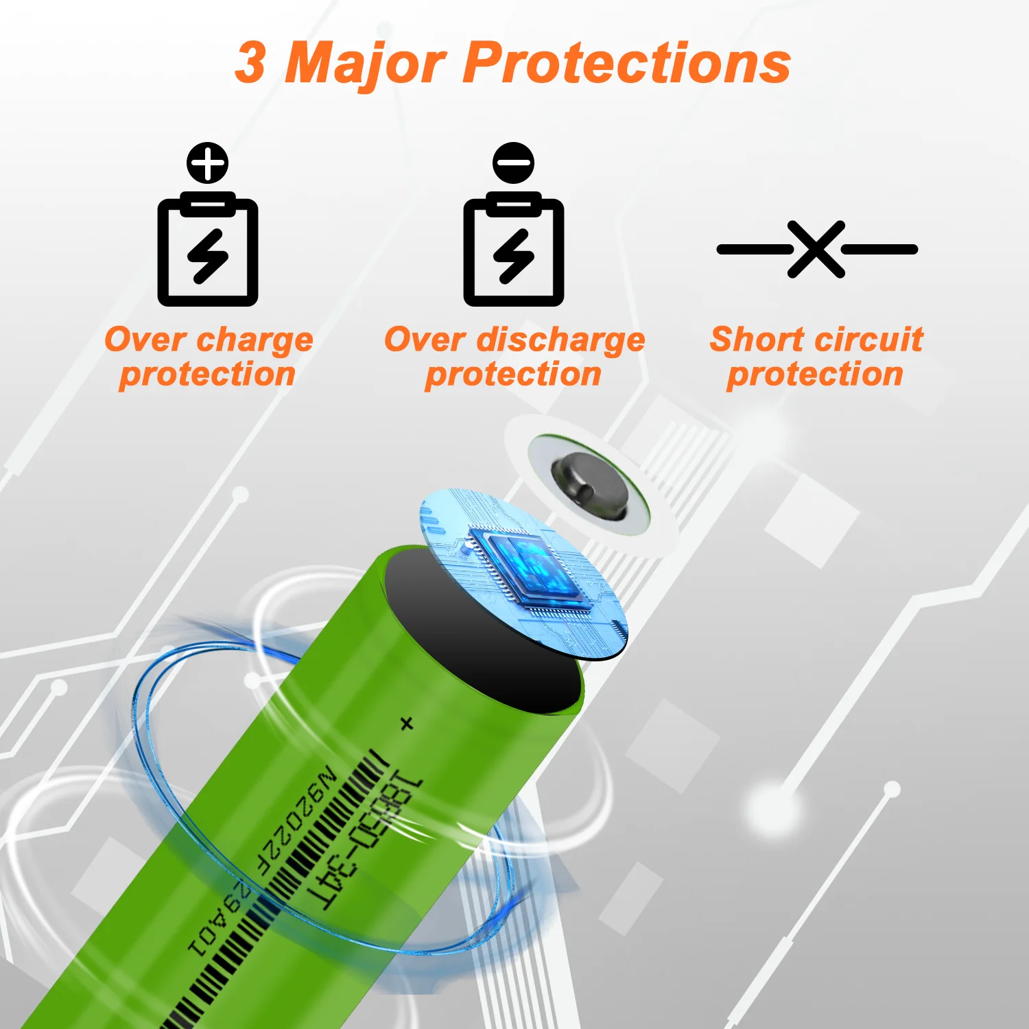 New 2024 18650 3400mAh Battery 3.7v 18650 Lithium Rechargeable Battery with Pointed Real Capcity 3400mAh Flashlight Batteries