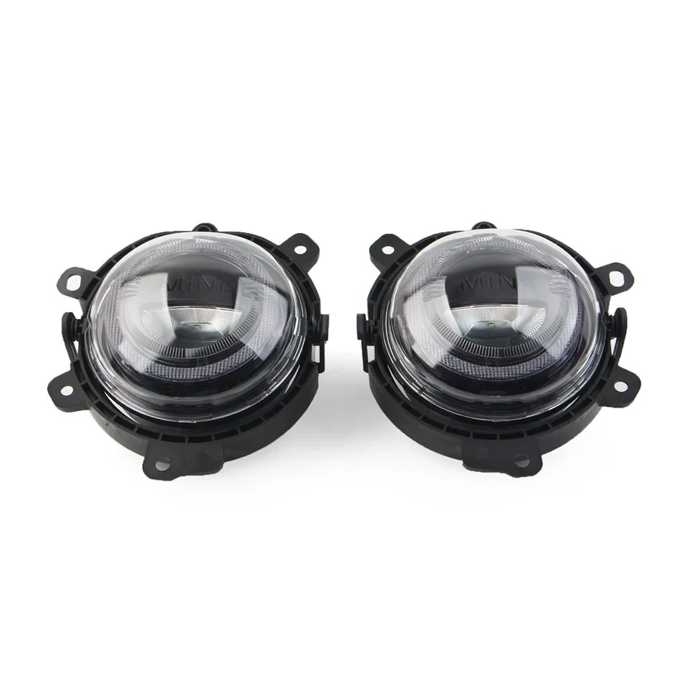 

White LED Fog Lamp Fog light Replacement Parts Daytime Running Lights 63177497767,63177497768 For MINI Cooper F55 F56 F57 14-20