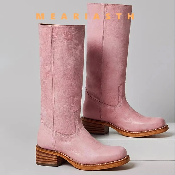 

2025 Brand Women's Shoes Rubber Boots Sexy Thigh High Heels High Sexy Boots-Women Fashion Rain Ladies Cowboy Over-the-Knee Med