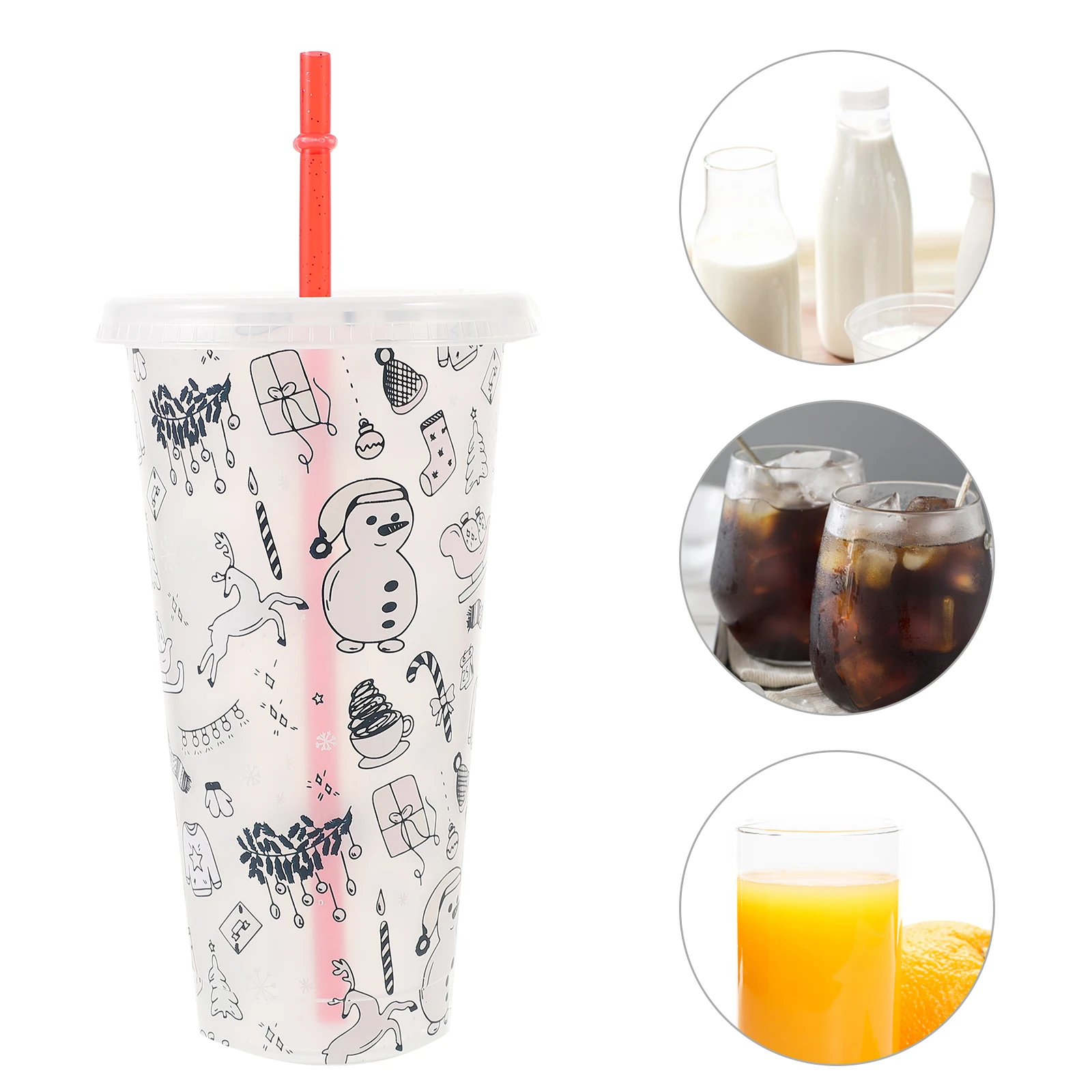 

1 Set Glitter Drinking Straws Reusable Plastic Tumbler Straws For Beverages Juice Wine With Cleaning Brush Household Travel