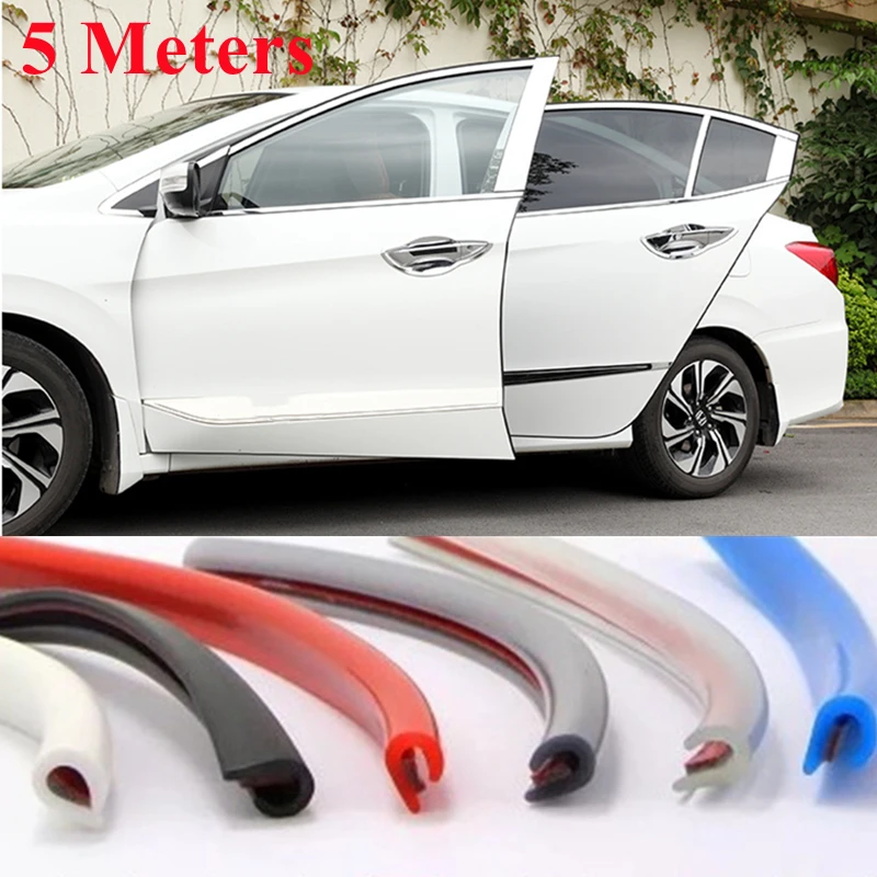 Car Door Anti Collision Strip U Type Universal Car Door Protection Edge Guards Trim Styling Moulding Strip Rubber Scratch Bumber