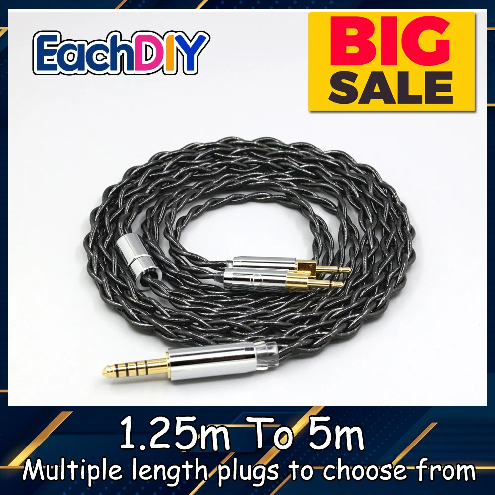 

99% Pure Silver Palladium Graphene Floating Gold Cable For Sennheiser HD700 Headphone 2.5mm pin 4 core Braided LN008329