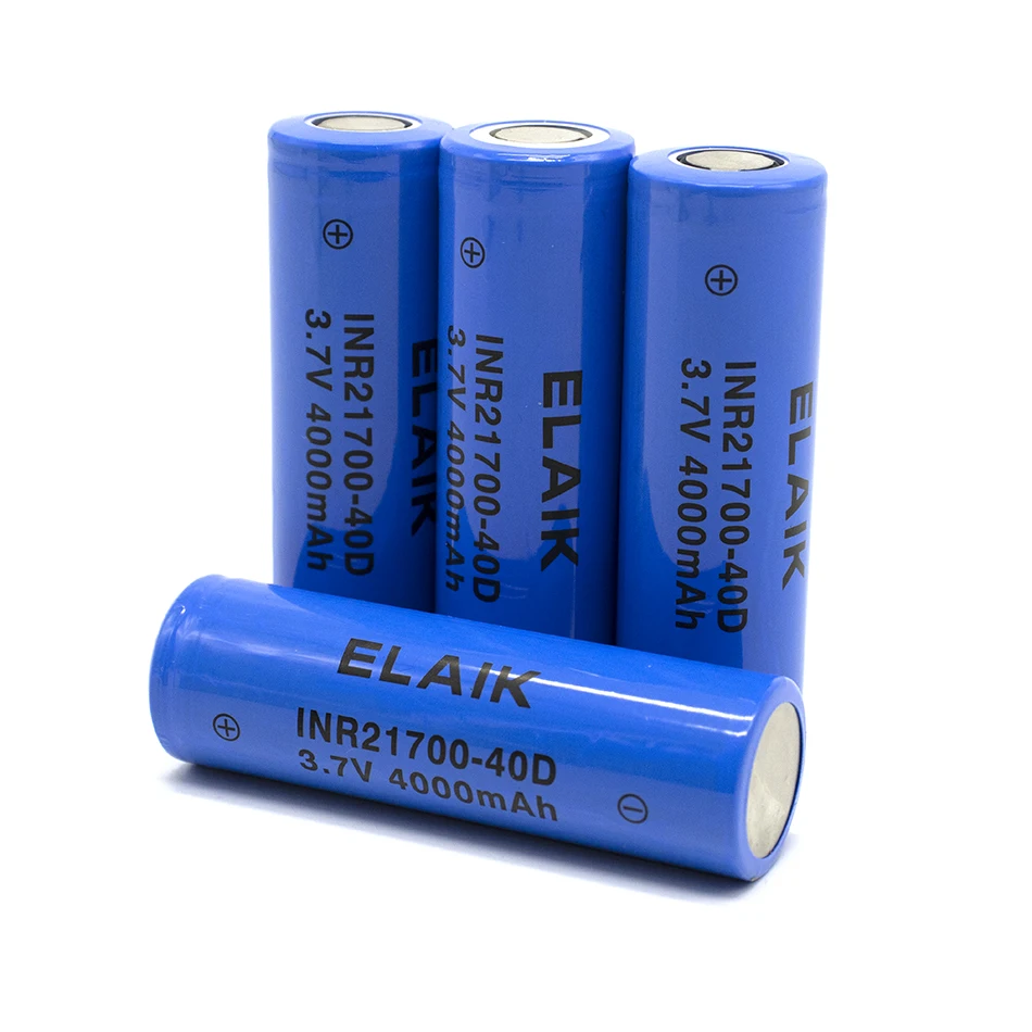 INR21700-40D 4000mAh 3.7V rechargeable lithium-ion battery with low internal resistance and wide application range