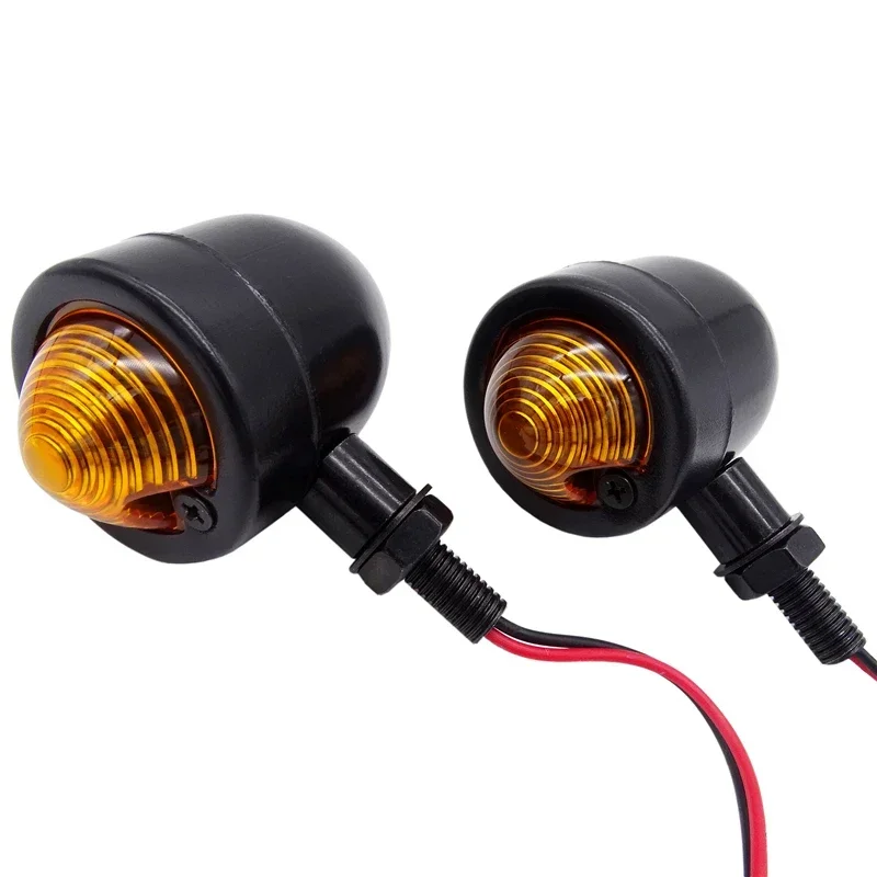 

Universal Turn Signal Light Indicator Lamp 12V 10mm For Chopper Cafe Racer Retro Scooters Metal