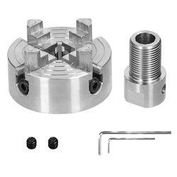 Lathe Chuck 3 Jaws/4 Jaws Manual Self-Centering Mounting Bolt for Grinding Milling Turning Machine