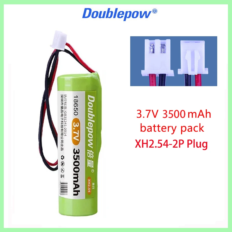 3500mah 3.7 V 18650 Battery Pack Xh2.54-2p Plug Li-lon Rechargeable Lithium Battery For Fishing LED Light Bluetooth Speaker