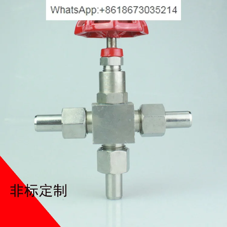 J26W welding three-way needle valve, external thread three-way globe valve YZJ10-14 three-way valve DN10