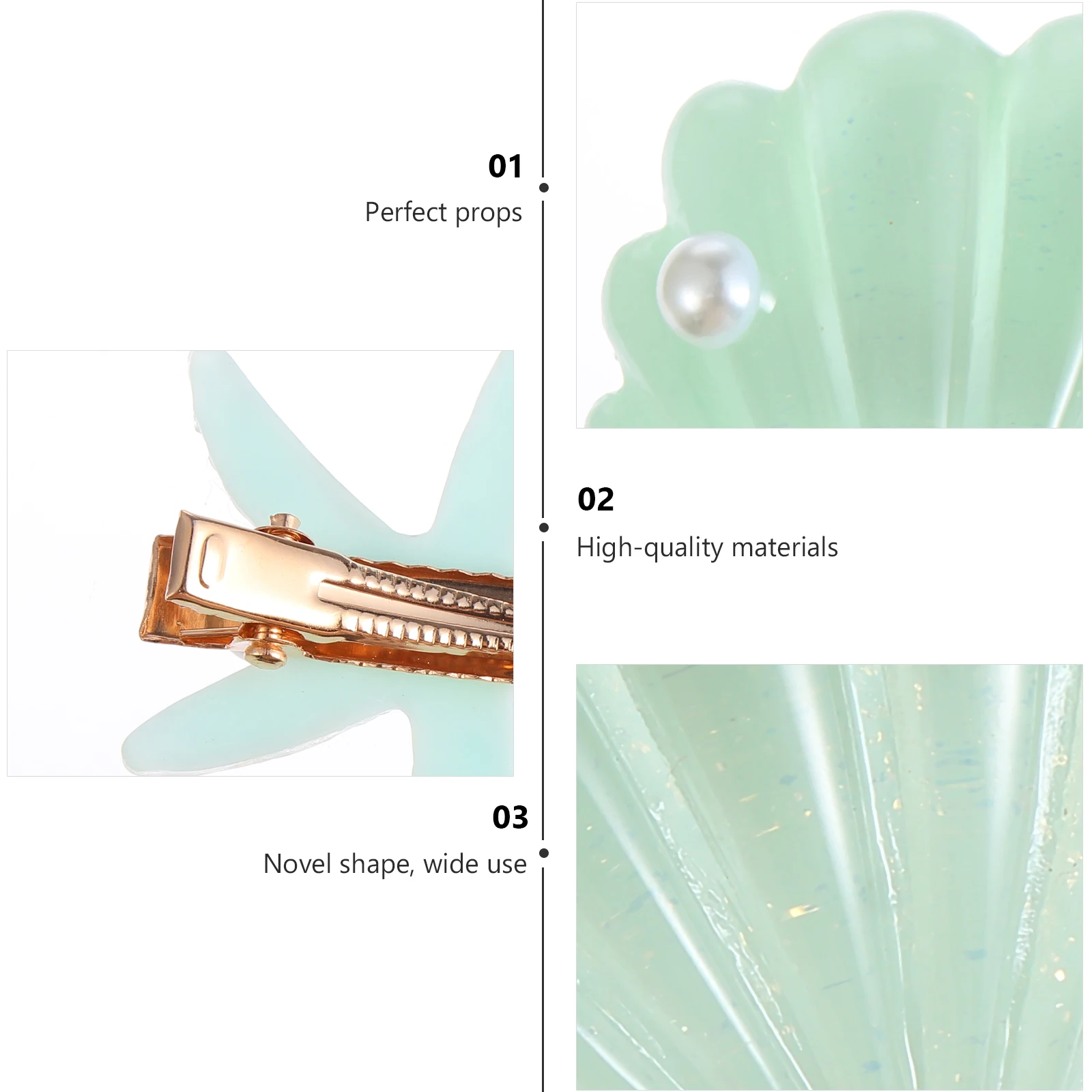 

8pcs Clips Shell Hair Clip Girls Women Hair Accessories Headdress Daily Hairpin Accessories Festival Decorative