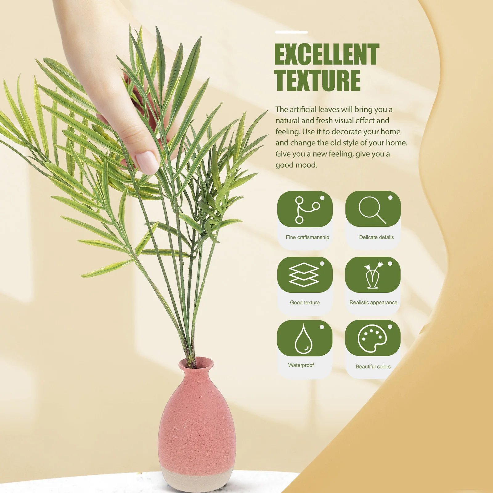 

Realistic Artificial Plant Decor Premium Material Delicate Workmanship Natural Atmosphere Indoor Outdoor Home Garden Decoration