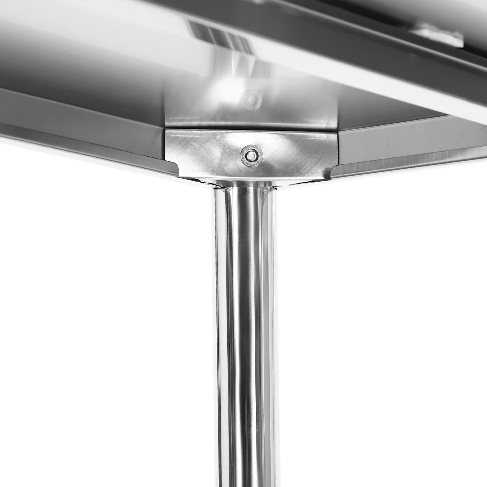 رفوف شديدة التحمل مكونة من 4 طبقات مقاس 58.1 بوصة عرض × 17.5 بوصة عمق × 58.1 بوصة ارتفاع - رف تخزين من الفولاذ المقاوم للصدأ بسعة 1320 رطل للمستودعات والمرآب