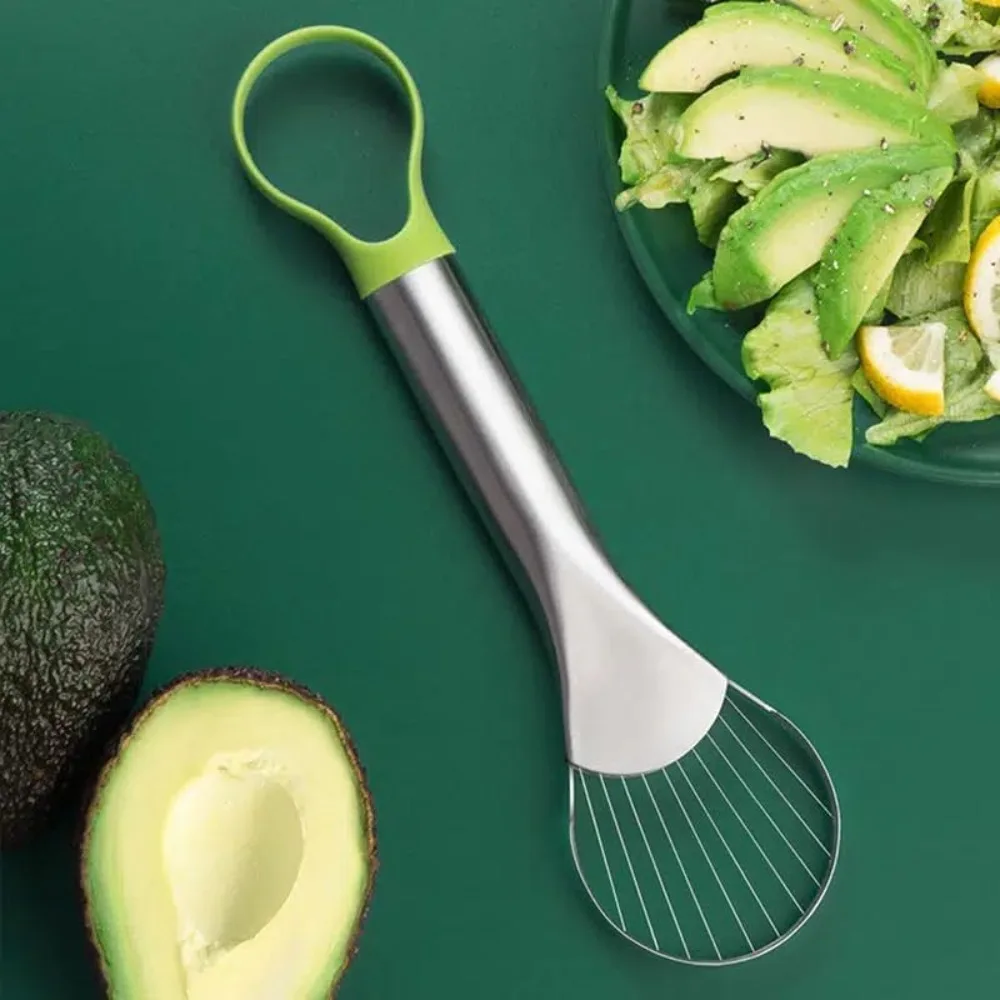 2-in-1 avocado slicer: easy to peel, core, and slice, stainless steel avocado slicer core separator