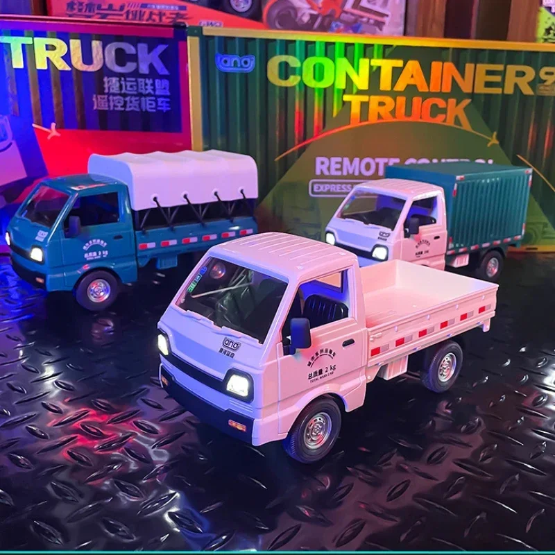 1:16 Remote Controlled RC CAR Small Cargo Truck Floating Van Small Truck Micro Truck Pickup LED Truck Boys Girls Birthday Gift