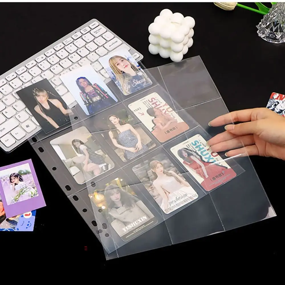 A4 Kpop Photocard Binder Sheets Multiple Pockets Sleeve PP Acid Free Photo Album Refill Pages Card Stamp Die Jewelry Storage