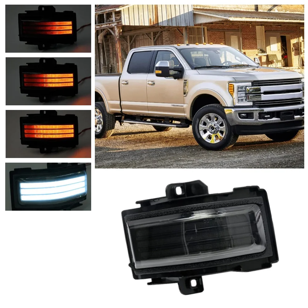 

2Pcs Sequential LED Side Mirror Marker Light for Ford F150 2015-2023 F250 F350 F450 F550 Super Duty 2017-2023 Turn Signal Light