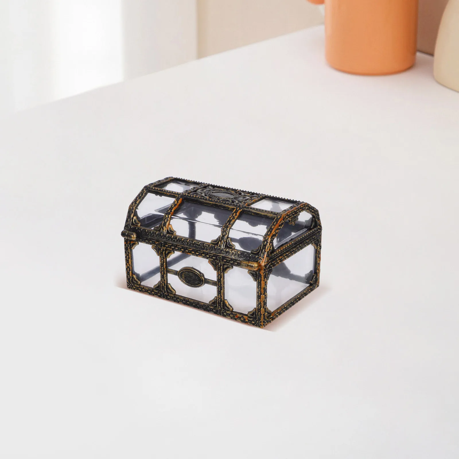 

3 pcs Gemstone Box Transparent Plastic Treasure Chest For Jewelry Treasure Chest Box Storage Organizer Trinket Keepsake