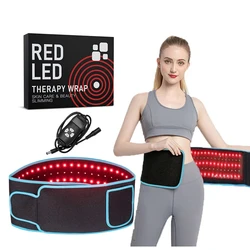 Red Light Therapy Waist Belt, Queima de gordura, Emagrecimento, Aliviar a dor Pad, 850nm, 660nm