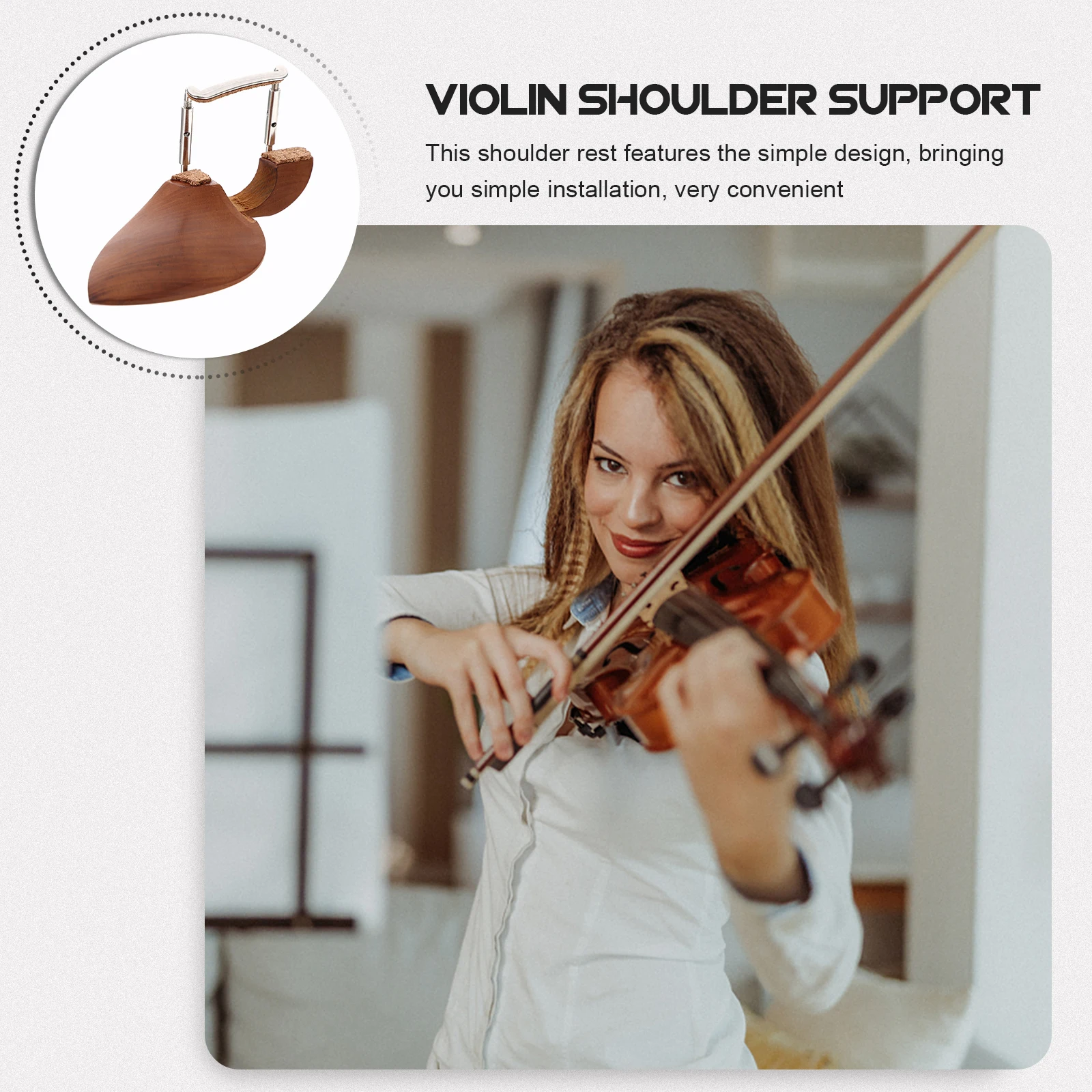 

1Pcs High Class Material Violin Chin Rest Comfortable Support Ideal Accessory For Musicians