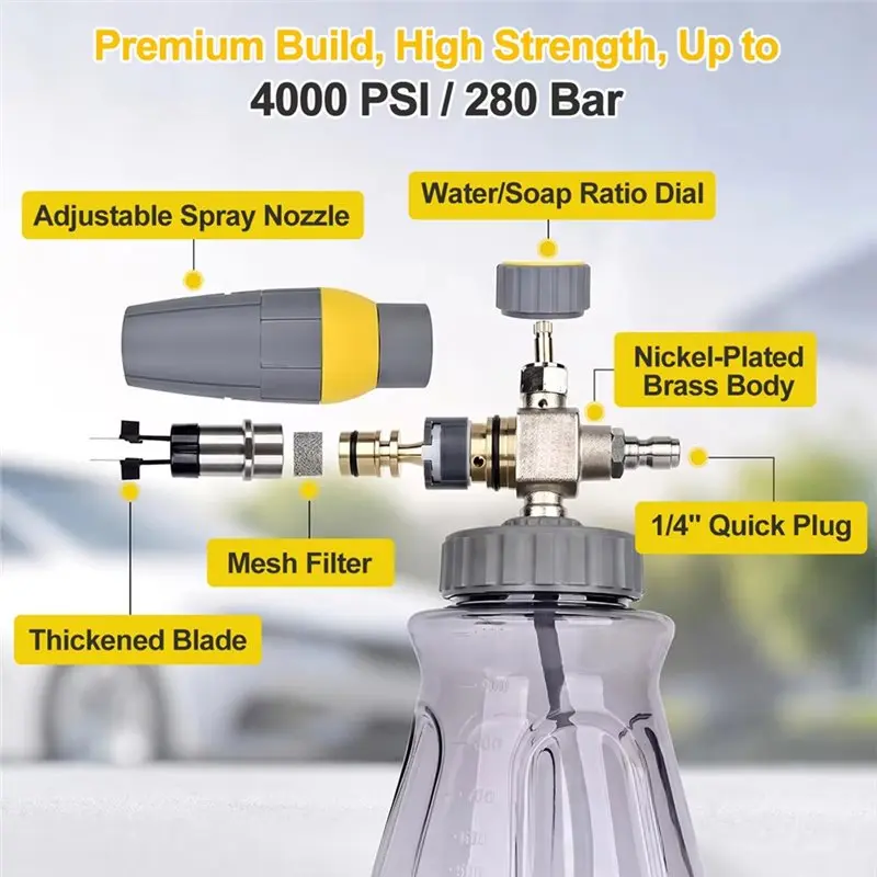 Premium Foam Cannon With 1/4
