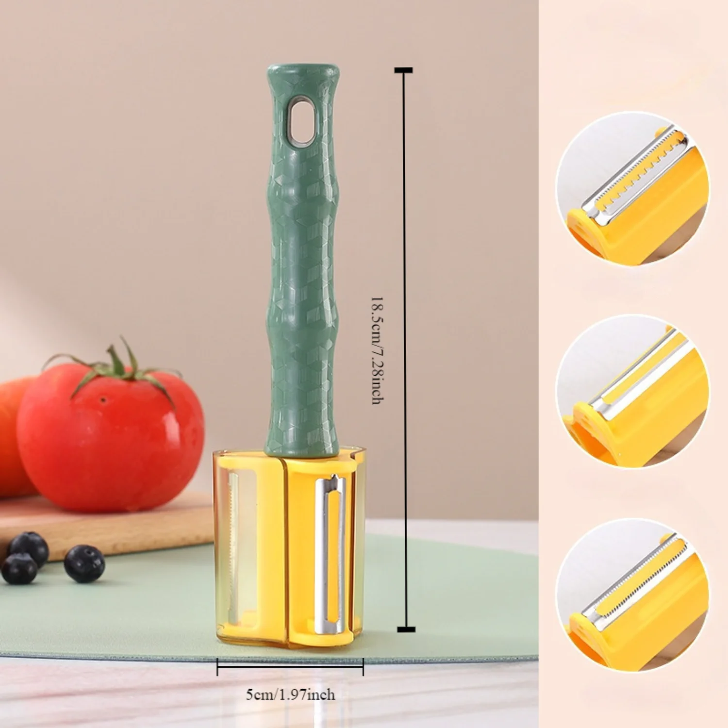 Stainless Steel Fruit Vegetable Peeler Durable Plastic Handle Multifunctional Kitchen Tool Peeling Scraping